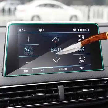 Auto Navigtion Rūdīts Stikls LCD Ekrāna aizsargplēvi Uzlīme Paneļa Aizsargs Priekš Peugeot 3008 5008 2017 2018 2019 2020