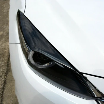 Auto Oglekļa Šķiedras priekšējo Lukturu acu Plakstiņus, Uzacis Melns Vāks Mazda 3 AXELA 2017-2018