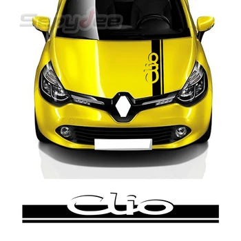 Auto Stils Pārsegs Pārsegs Ielīmi, Renault Clio 3 4 5 RS Auto Sacīkšu Sporta Motora Pārsega Dekorācijas Vinila Plēve Decl Auto Piederumi