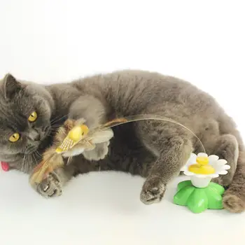 Automātiskā Elektriskā Rotācijas Kaķis Rotaļlietas Rotējošo Peld Putns Tauriņš Kaķis Kaķēns Interaktīvas Apmācības Rotaļlietas Izmantot Pet Kaķu Rotaļlietas