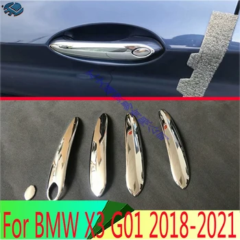 BMW X3 G01 2018 2019 2020 2021 2022 Auto ABS Chrome Durvju Roktura Vāciņš Melns, Molding Piederumi
