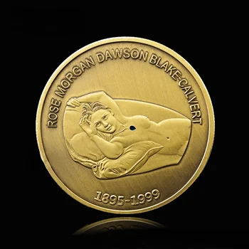 Britu Titānika Rozes Piemiņas Monētu Palīdzības Okeāna Sirds Blue Diamond Love Zelta Monētas Amatniecības Vākšanas Mājas Apdare