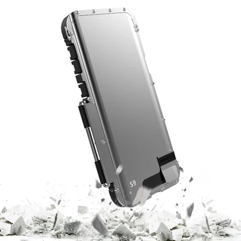 Bruņas Karalis Tērauda Flip Case for Samsung Galaxy S9 S9 Plus Dzelzs Vīrs 360 Pilna Triecienizturīgs Vāks Tālruņa Turētājs Stāvēt shell