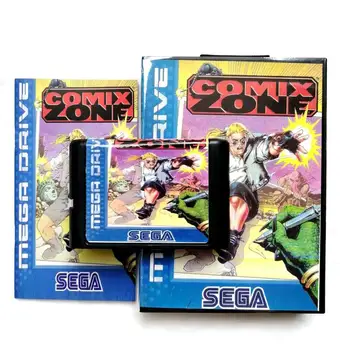 Comix Zone, lai 16 bitu Sega Genesis/Megadrive Video Spēļu Kārtridžu Konsoli ar Mazumtirdzniecības iepakojuma un Lietošanas Rokasgrāmata