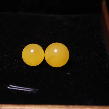 Dabas dzeltena ambers izgatavots akmens brīvs apaļas pērles rotaslietas pieņemšanas 5-20mm distances krelles diy sieviešu aproces, aksesuāri