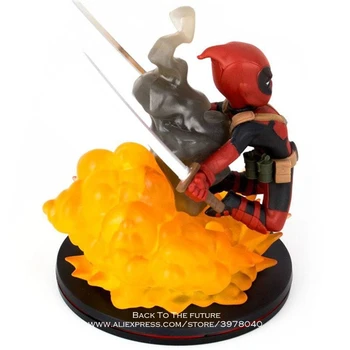 Disney Brīnums Avengers Deadpool 10cm Rīcības Attēls, Anime Mini Apdares PVC Kolekcija Statuetes Rotaļlieta modelis bērniem dāvanu