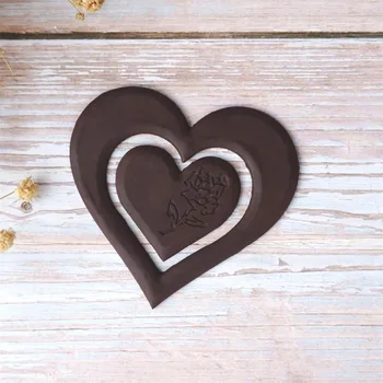 Divas mīlestības un rožu formas Non-stick Silikona Šokolādes Pelējuma Ledus Veidnes Kūka Pelējuma Bakeware Cepšanas Rīki