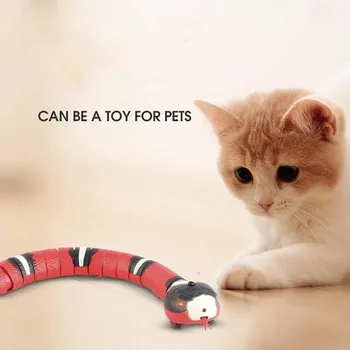 Elektronisko Čūska Kaķis Teasering Rotaļlieta Jaunu Viedo Sensoru Interaktīvo Kaķis Rotaļlietas Automātiskā Atskaņošana USB Lādējamu Kaķēns Rotaļlietas