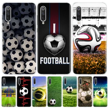 Futbols futbola Bumbu Dizains Silīcija Zvanu Tālrunis Gadījumā Xiaomi Poco X3 NFC F3 M3 F1 Mi 11, Ņemiet vērā, 10 Lite 9 8 CC9 9T 10T Pro A3 A2