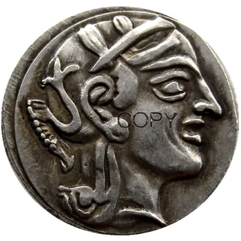 G(02)reti seno monētu Seno Atēnu grieķu Sudraba Drachm - Atena Grieķijas Drahmu Pūci Sudraba Pārklājumu kopēt monētas