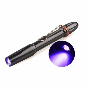 GM Mini 3W LED UV Penlight 395nm 365nm UV Pen Gaismas Lukturīti Ultravioleto Gaismu, lai Līme Konservēšanas Naudas Detektors Ar Kabatas Klipsi
