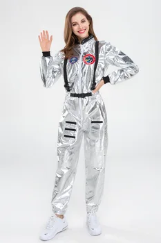 Halloween Klīstot Zemes Kosmosa Uzvalks Grupas Cosplay Astronauts Piloti Dressed Up Apģērbs