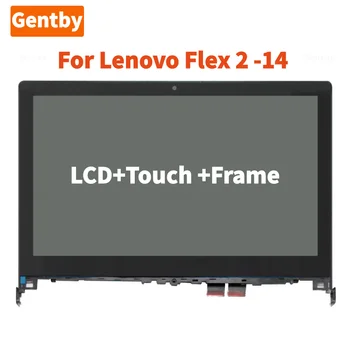 Jauniem 14 collu Klēpjdators FHD IPS LP140WF3 SPL1 LCD+Touch Screen Digitizer Montāža Lenovo Flex 2-14D 1920x1080 Nomaiņa