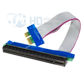 Jaunu karstā galā PCIe Express x1 lai x16 Adapteris Extender Cable 19cm 1X, Lai 16X pcie 1x, lai 16x kabeļu stāvvadu karte
