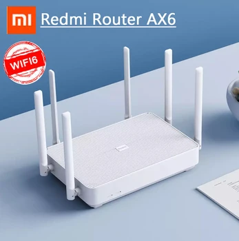 Jaunu Xiaomi Redmi Maršrutētāju AX6 WiFi6 Qualcomm 6-core 2.4 G/5G Bezvadu Maršrutētāju Acs tīkla Wifi Repeater 6 High Gain Antena