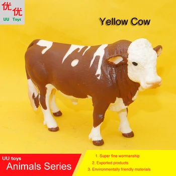 Karstā rotaļlietas:Dzeltena Govs simulācijas modelis, Dzīvniekiem bērniem, rotaļlietas, bērnu izglītības aksesuāri