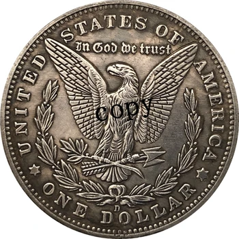 Klaiņot Niķeļa 1921-D ASV Morgan Dolāru MONĒTAS KOPIJU Tips 265
