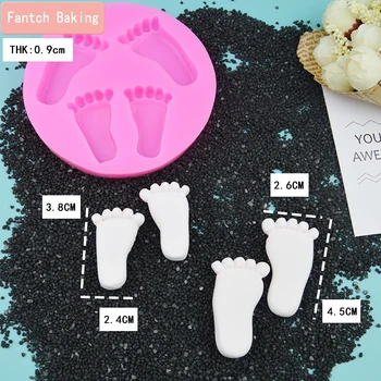 Kūka Dekorēšanas Instrumentiem cute baby rokas un kājas cepšana silikona veidnē augstu temperatūru, viegli atbrīvot DIY pomādes veidnes