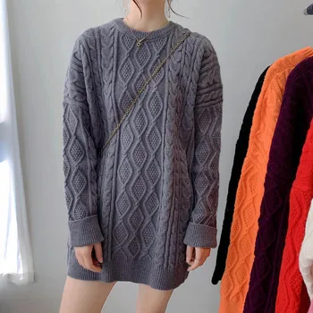Liels metri han edition modes džemperis sieviešu zaudēt versija slinks vēja vērpjot galvu, kas ilgi sieviete jauna rudens un ziemas