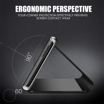 Luksusa Smart Mirror Flip Case Sony Xperia XZ5 XZ4 XZ3 Vāks Xperia 1 5 10 Plus Piederumu Coque Par Xperia XZ XZS Fundas
