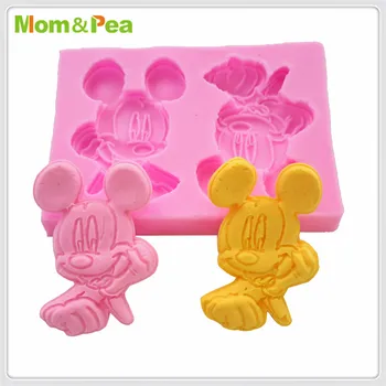 Mamma&Zirņu MPA1850 Peles Formas Silikona Veidnes Kūka Apdare Pomādes 3D Kūka Pelējuma Pārtikas Klases