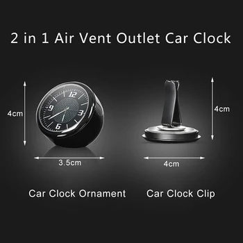 Mini Auto Rotājumu Gaismas Pulkstenis Stick-On Digital Analog Skatīties uz Automašīnas Paneļa, Gaisa Kondicionieris, Ventilācijas Pulkstenis Auto Piederumi