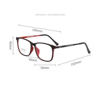 Modes Brilles Rāmis vīriešiem un Sievietēm UV400 Anti-Scractch Pilna Loka Optisko Briļļu Recepte, Briļļu Plastmasas Titāna