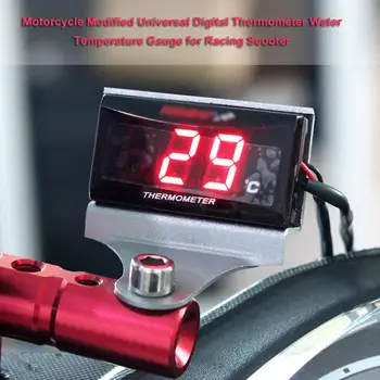 Motociklu Ūdens Temperatūras Mērītājs DC 12 V Modificētu Universālais elektroniskais Termometrs Ūdens Temperatūras Rādītājs Sacīkšu Motorollera