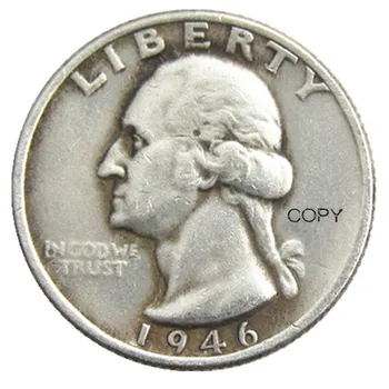 MUMS 1946P/D/S Vašingtonas Ceturksnī Sudraba Pārklājumu Kopēt Monētas