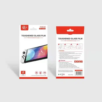 Nintendo Slēdzis OLED Skrāpējumiem izturīgs ar aizsargplēvi Rūdīta Stikla Ekrāna Aizsargs Nintendos Slēdzis NS Stikla Piederumus