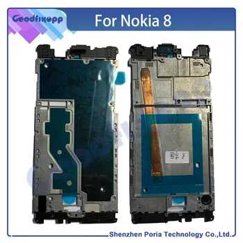 Nokia 8 TA-1004, TA-1012 TA-1052 Media Gadījumā Priekšējais Rāmis ,Vidū Bezel Rāmis ,LCD Ekrāns Atbalsta Priekšējais Rāmis