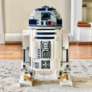 Noliktavā Jauns R2-D2 Robots Skaitļi Celtniecības Bloki Space Star Wars R2d2 Ķieģeļi Saderīgu 75308 Rotaļlietas Bērniem Dzimšanas Dienas Dāvana