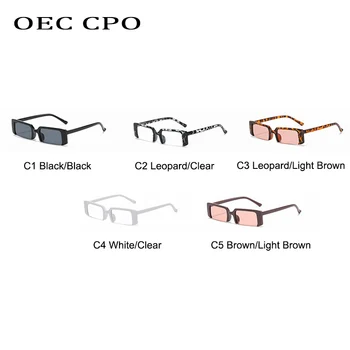OEC CPO Modes Taisnstūra Saulesbrilles Sieviešu Krāsains Mazo Pusi rāmi, Saules Brilles Sieviešu Zīmolu, Dizaineru, Vintage Ieplests Dāmas