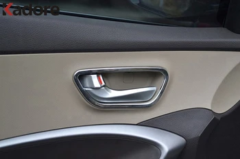 Par Hyundai Santa Fe 2013 ABS Chrome Piederumi, Gaisa Ventilācijas Izvads Apdares+Iekšpuses Durvju Rokturi Nozvejas Vāka Iekšējās Auto Stils