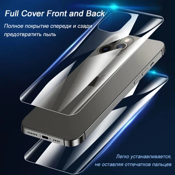 Pilnībā Segtu Hidrogelu Filmu iPhone 11 13 12 Pro Max Mini Ekrāna Aizsargs XR-X XS Max 7 8 6 Plus 6S SE 2020 Atpakaļ Filmas Ne Stikla