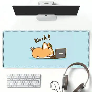 Popolar Cute karikatūra corgi Gaming Mouse Pad PC Klēpjdatoru Datorspēļu peles paliktnis Anime Antislip Mat Tastatūras Galda Mat Overwatch/CS IET
