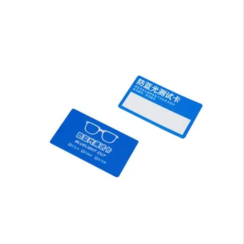 PVC Anti-Zila Gaisma Testa Kartes testa gaismas brilles, UV tests, Piederumi atmiņas kartes zilās gaismas detektēšanas karte Ģenerators Kartes un Pagaidu