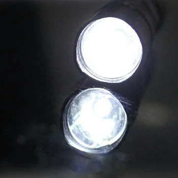 Pārnēsājams Mini LED Lampiņu Lāpu Ūdensizturīgs Alumīnija Mazu Elektrisko Lāpu Āra Medību Kempinga Lampa Ar AA bateriju