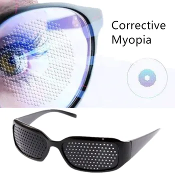 Rcorrectinve Tuvredzība Brilles Vīrieši Sievietes Dioptriju Izmantot Redzi, Pin Hole Lasīšanas Brilles Pret Nogurumu ping Black очки