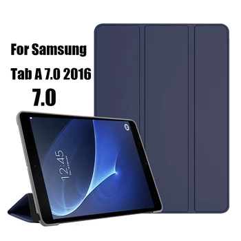 Samsung Galaxy Tab 2016 7.0 SM-T280 SM-T285 Gadījumā Stāvēt PU Ādas Vāks Samsung Tab A6 7.0 T280 T285 seguma