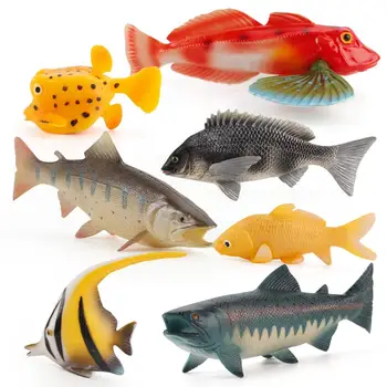 Simulācijas Rotaļu Figūriņas Okeānu Zivis, Dzīvnieku Modeli, Tuncis, Lasis Darbības Rādītāji Jūras Akvārijs Spilgti Izglītības Bērniem Rotaļlietas