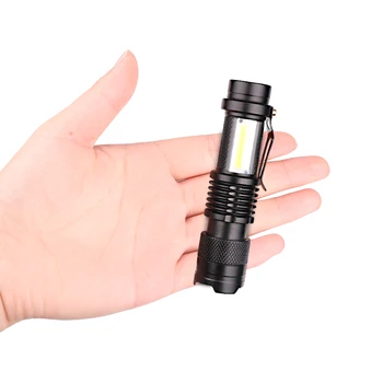 SK68 Super Spilgti MINI LED Lukturītis Iebūvēts Akumulatora Uzlādes ar USB LED Lukturīti COB Zoomable Ūdensizturīgs Taktiskās Lāpu Lampas