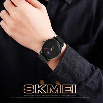 SKMEI Biznesa cilvēkus Skatīties Modes Kvarca Pulksteņi Vienkārši Stilīgs Dizains Vīriešu rokas pulksteņi Pulkstenis Ūdensizturīgs relogio masculino 9208