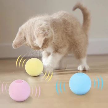 Smart Cat Rotaļlietas Interaktīvas Bumbu Catnip Kaķu Apmācības Rotaļlietas Pet Spēlējot Bumbu Rotaļlietas, Kaķu, Kaķēnu Rotaļu Pet Pīkstošs Piederumi Produkti