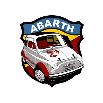 Smieklīgi 13cm X 11.6 cm Fiat Abarth 695 SS Automašīnu Uzlīmes un Uzlīmes DIY 3D Smieklīgi Skrāpējumiem izturīgs Anime Bildītes Simulācijas Jautri