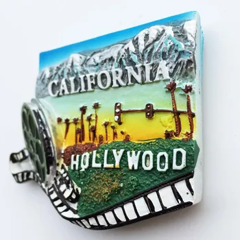 U. S. Holivudas dekorācijas 3D, Ledusskapis Magnēti Tūrisma Suvenīru Ledusskapis Magnētisko Uzlīmju Kolekcija Rokdarbu, Dāvanu