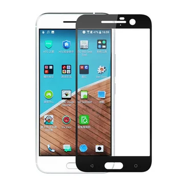Ultra-Plānas Balta Melna krāsa pilna ekrāna aizsargs, Rūdīts Stikls filmu Par HTC one M10 M 10 HTCM10 Ekrāna aizsargstikls filmu