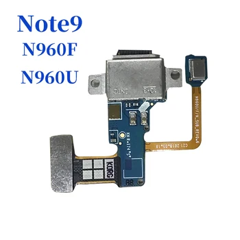 Uzlādes Ports Samsung Galaxy Note 9 Note9 N960 N960F USB Lādētāja (Dock Connector Flex Cable Daļas Ar Mikrofonu