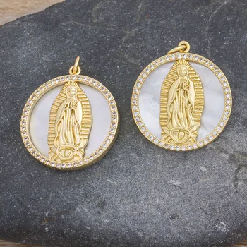 Vara Zircon Kulons, Kaklarota, Māte Dāvanas Jaunavas Marijas Kaklarota Our Lady Of Guadalupe Reliģisko Rotaslietas Sievietēm Zelta Pasūtījuma