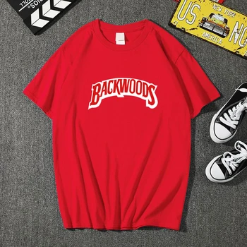 Vasaras Vīriešiem BACKWOODS druka T Kreklu Modes Vīriešiem ar Īsām Piedurknēm O veida Kakla T-Krekls Kokvilnas Hip Hop, Rock Streetwear Vīriešu Apģērbs